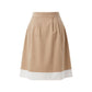 Beige Cotton Women Skirt
