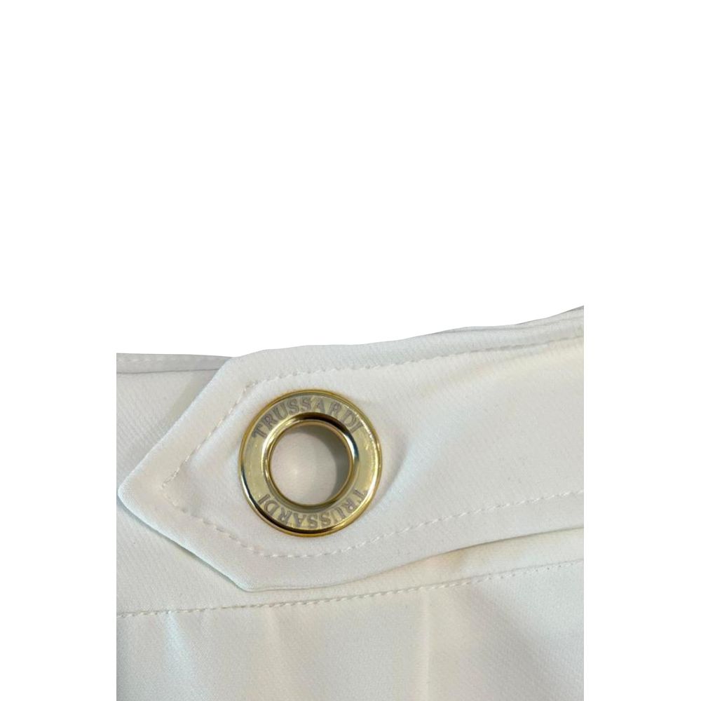 White Polyester Women Skirt