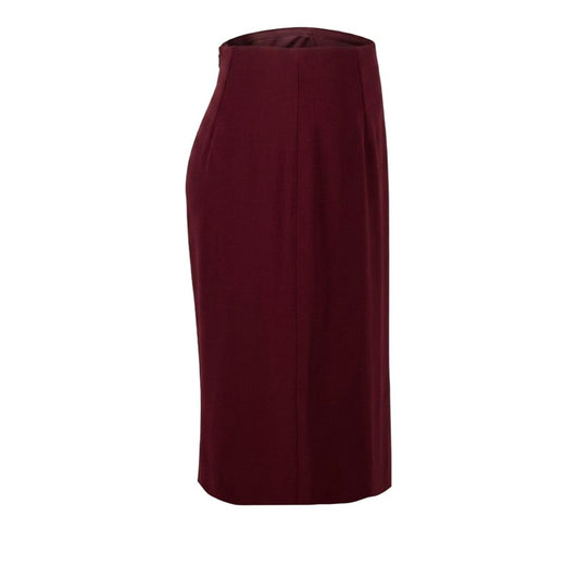 Red Acetate Women Skirt
