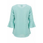Light Blue Cotton Women Shirt
