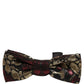 Multicolor Floral Jacquard Adjustable Neck Papillon Bow Tie