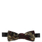 Multicolor Floral Jacquard Adjustable Neck Papillon Bow Tie
