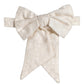 Men White Jacquard Silk Adjustable Neck Papillon Bow Tie