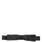 Black White Polka Dot Adjustable Neck Papillon Bow Tie
