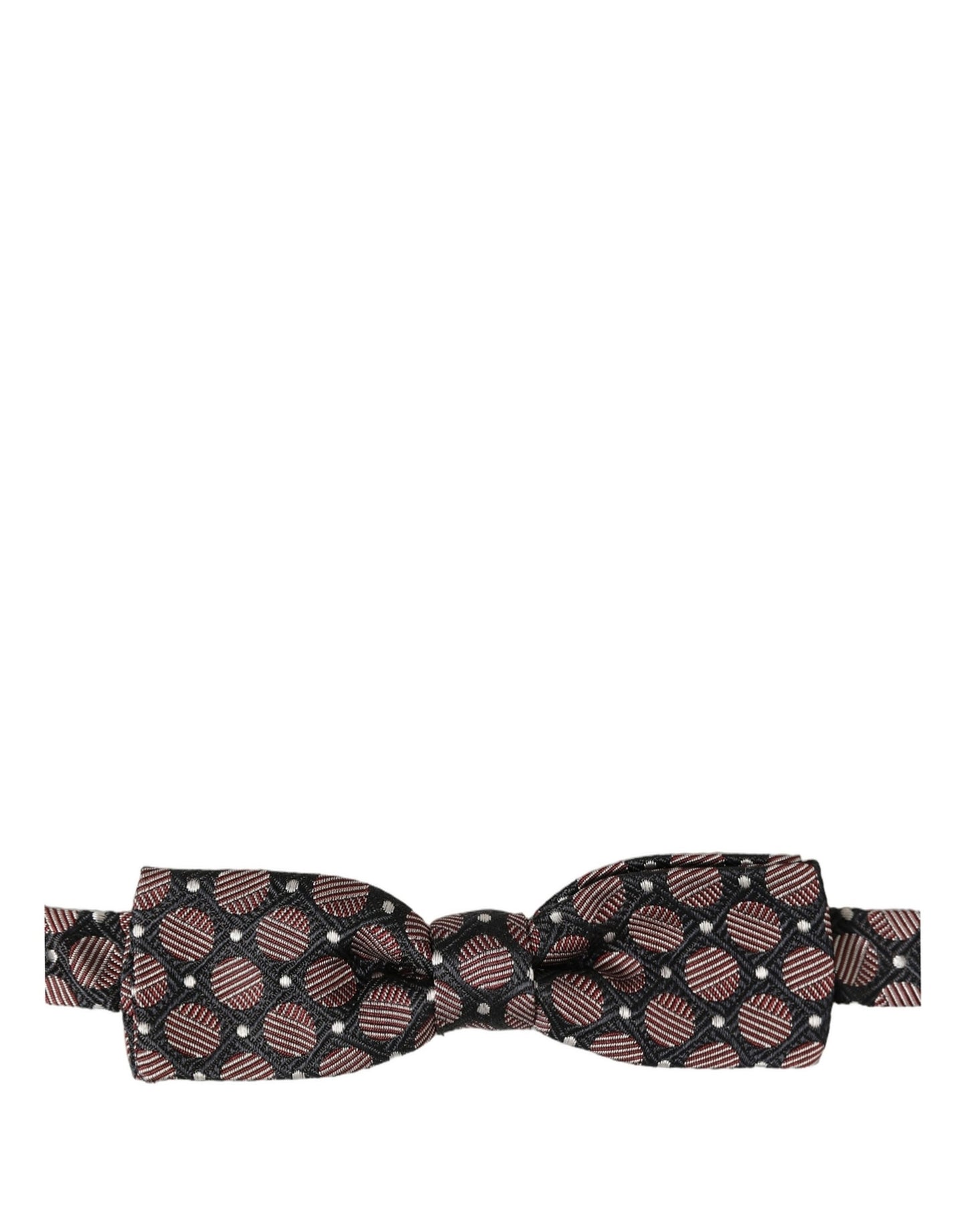 Multicolor Geometric Silk Adjustable Neck Papillon Bow Tie