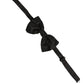 Men Black Paisley Silk Adjustable Neck Papillon Bow Tie