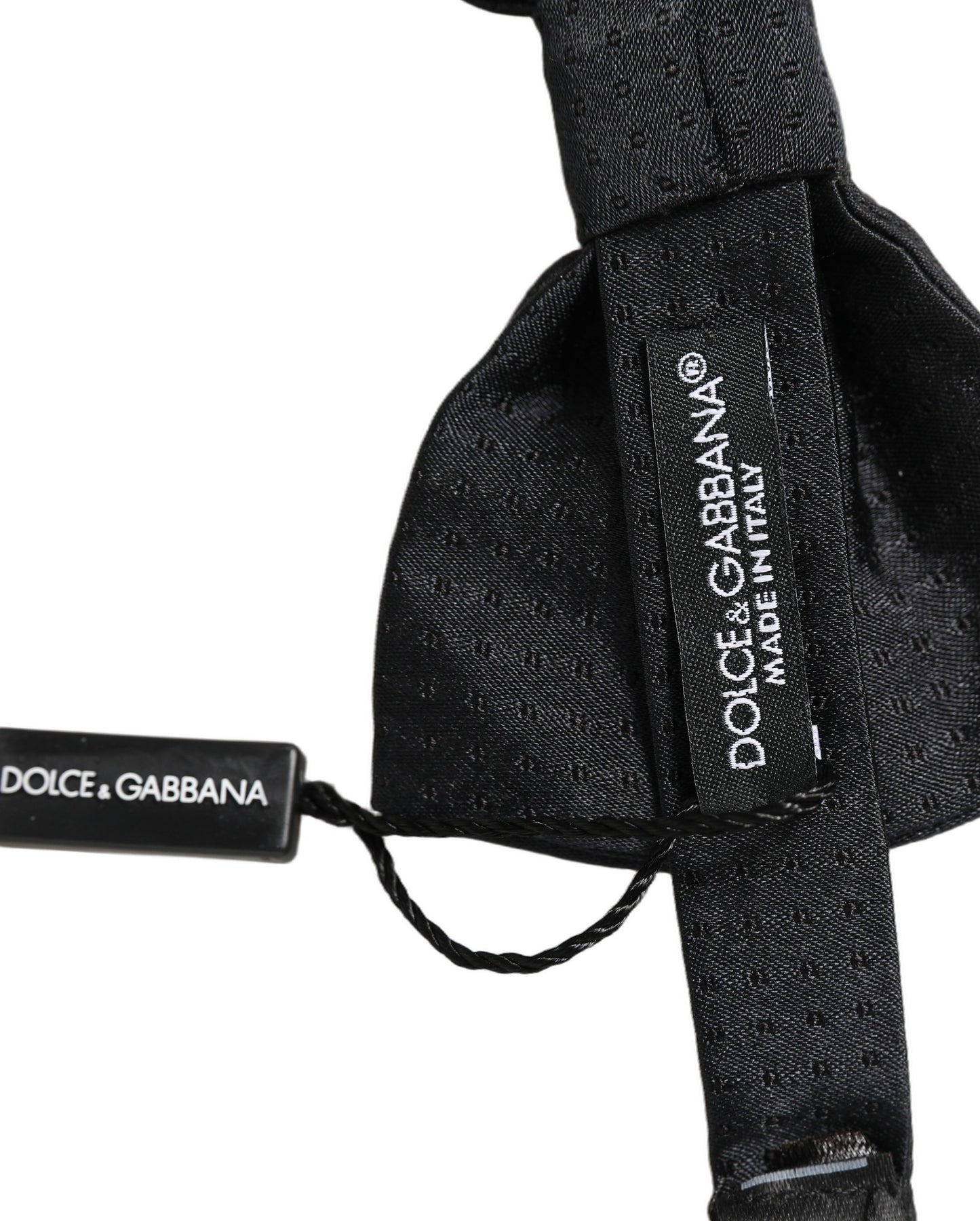 Men Black 100% Silk Adjustable Neck Papillon Bow Tie
