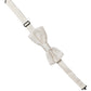 Men Off White Silk Adjustable Neck Papillon Bow Tie