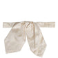 Men Ivory Paisley SIlk Adjustable Neck Papillon Bow Tie