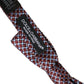 Blue Burgundy Woven Adjustable Neck Papillon Bow Tie