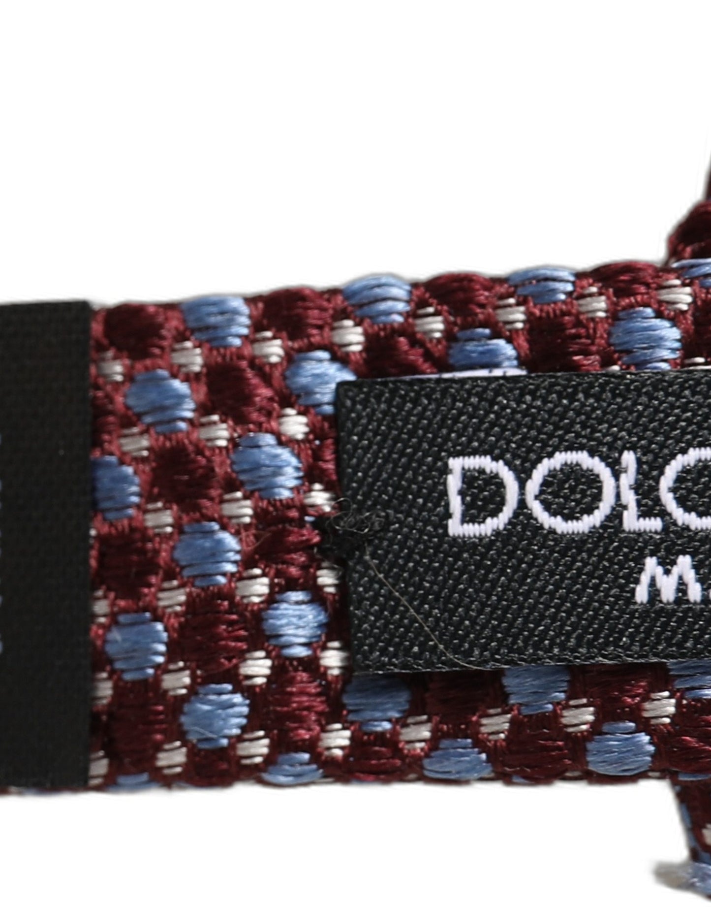 Blue Burgundy Woven Adjustable Neck Papillon Bow Tie
