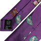 Men Purple Animal Print Adjustable Tied Necktie Tie