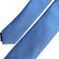 Men Blue 100% Silk Satin Adjustable Tied Necktie Tie
