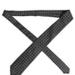 Men Black DG Logo 100% Silk Adjustable Tied Necktie Tie