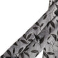 Men Gray Leaf Pattern Silk Adjustable Tied Necktie Tie