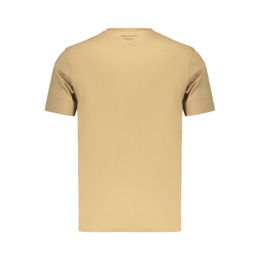 Brown Cotton Men's T-Shirt