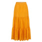 Orange Polyester Women's Skirt