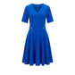 Blue Poliestere Women Dress