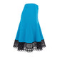 Blue Acetate Women Skirt