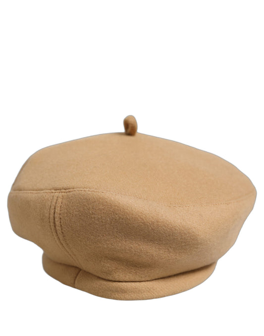 Beige Wool French Style Beret Capello Hat