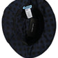 Blue Black Polka Dot Cotton Bucket Capello Hat