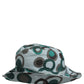 Teal Cotton Big Polka Dot Pattern Bucket Hat