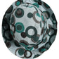 Teal Cotton Big Polka Dot Pattern Bucket Hat