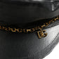 Black Cotton Gold DG Chain Baker Boy Capello Hat