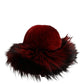Red Fox Mink Fur Womens Bucket Capello Hat