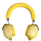 Yellow Vibrant Lemon Leather Headset Headphones