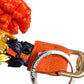 Raffia Leather Clasp Finder Chain Keyring Multicolor