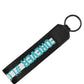 Multicolor Logo Polyester Brass Holder Keychain Keyring