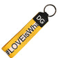 Multicolor Logo Polyester Brass Holder Keychain