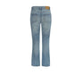 Blue Cotton Straight-Leg Jeans