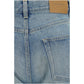Blue Cotton Straight-Leg Jeans