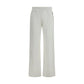 White Cotton Casual Pants