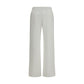 White Cotton Casual Pants