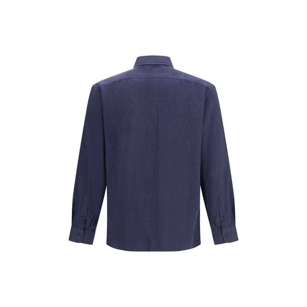 Blue Cotton Dress Shirt