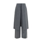 Gray Polyester Dress Pants