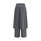 Gray Polyester Dress Pants
