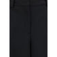Black Polyester Casual Pants
