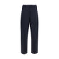 Blue Polyester Dress Pants