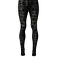 Black All Over Logo Print Sheer Pantyhose Underwear