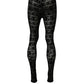 Black All Over Logo Print Sheer Pantyhose Underwear