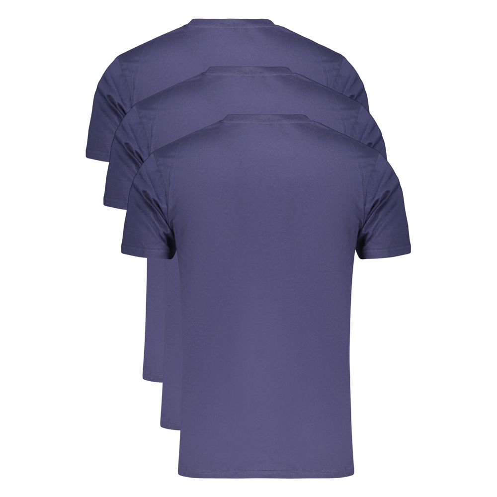Blue Cotton Men's T-Shirt
