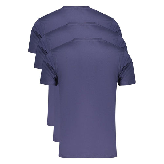 Blue Cotton Men's T-Shirt