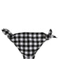 Black White Checkered Beachwear Bikini Bottom