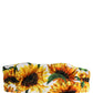 White Sunflower Print Bandeau Beachwear Bikini Top