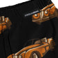 Black Car Print Swim Trunk Beachwear Swimwear