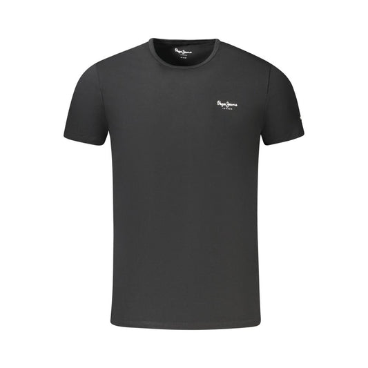 Black Cotton Mens T Shirt